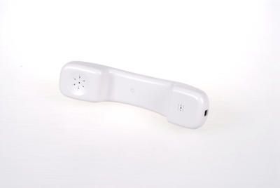 Completed white handset - incl. microphone, speaker, cable assembly, ballast... - 1